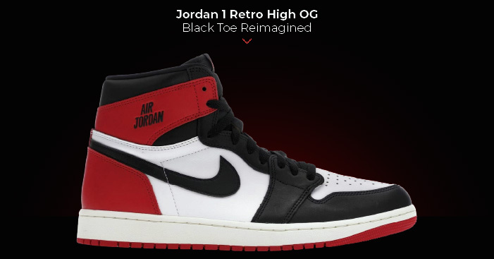 Jordan 1 Reimagined Black Toe NSB