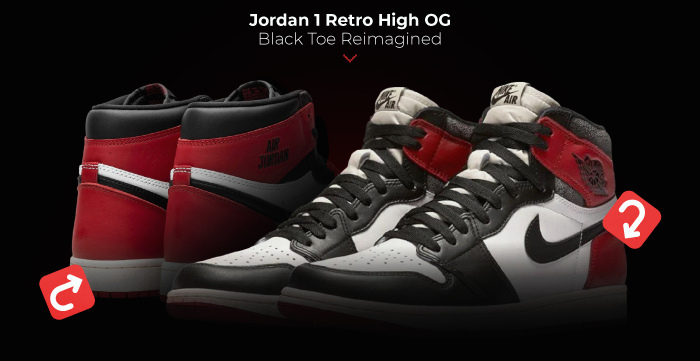 Jordan Reimagined Black Toe 1s NSB