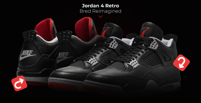 Jordan Reimagined Bred 4s NSB