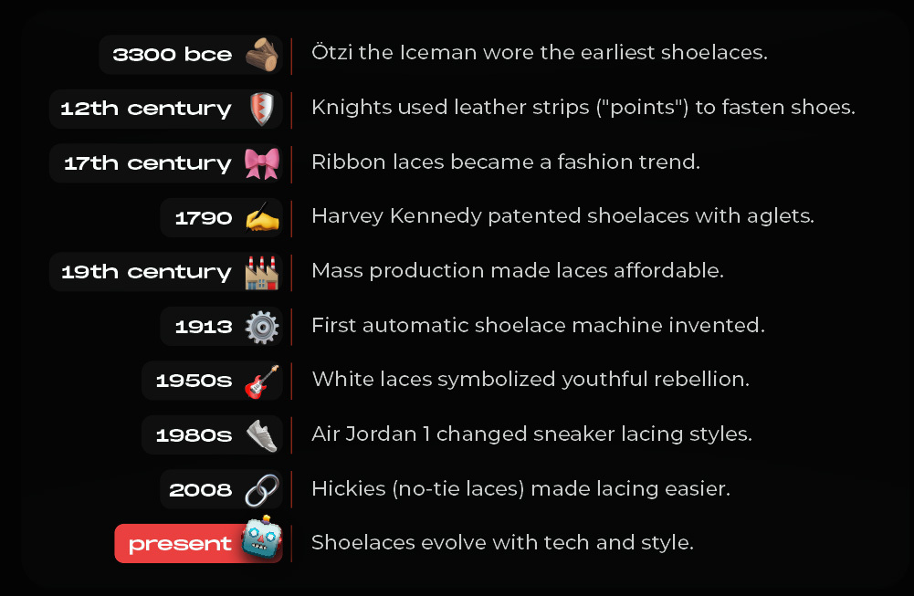 shoe lace evolution NSB