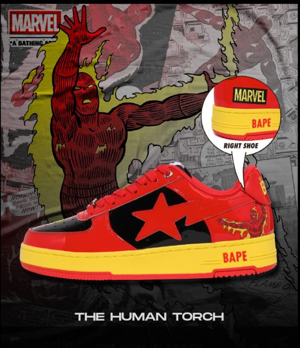 the human torch Bape Marvel Fantastic Four NSB