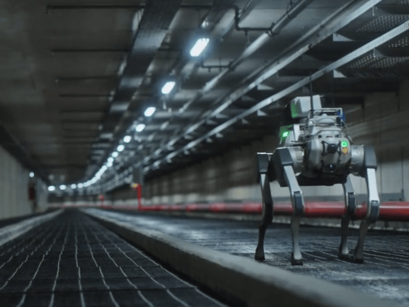The robotic dog can navigate utility corridors, detect defects in real-time, and document them.