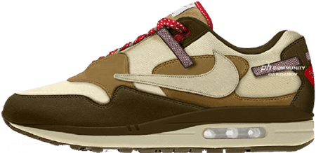 travis scott air max 1 baroque brown